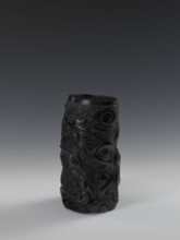 Vase, Chinese, Qing dynasty 1644–1911, 19th century. Vessel with bas-relief decoration of dragons.