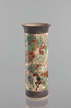 Vase, Chang author's role classification, workshop author; knightly scenes; ceramics; Chinese art;
