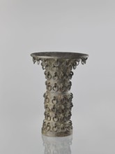 Zun-type vase, Chinese, 19th century Qing 1644–1911, ceremonial/ritual vessel, taotie iconography,