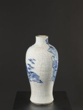 Vase, figurative scenes, ceramics, gardens, Chinese art, Chinese culture, blue and white porcelain,