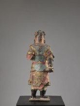 Lokapala Guardian of the World, creator unknown, sculptor; polychrome wooden full sculpture of a