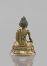 Buddha sitting on a lotus throne, figurine, Chinese culture, Chinese art, Buddha iconography,