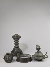 Temple lantern, creator unknown, Japanese, Edo 1603–1868, Man'en 1860–1861. Bronze lantern
