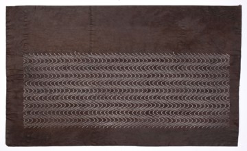 Dyeing stencil katagami with a flowing water motif ryûsui. Ise-katagami stencil, chûban format,