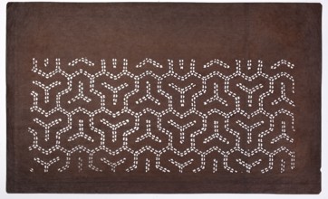 Dyeing stencil ise-katagami with the Bishamonten's armor Bishamon-kikkô motif, chuban format,