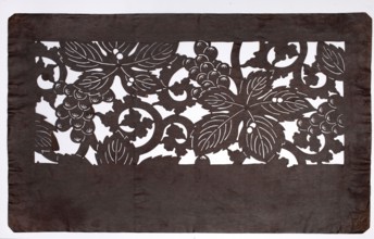 Dyeing stencil katagami with a grape and plant twig motif budô ni karakusa moyô, ise-katagami,