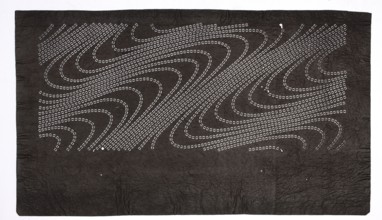 Dyeing stencil katagami with a flowing water motif ryûsui, ise-katagami stencil, chuban format;