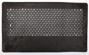Katagami dyeing stencil with plum blossom and stylized mist motif ume no hana ni kasumi moyô,