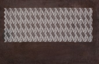 Dyeing stencil katagami; pattern of rhombus stripes; Japanese, Meiji period 1868–1912; ise-katagami