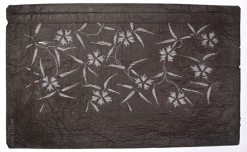Katagami dyeing stencil; wild carnation pattern; maker, Japanese; Meiji period 1868–1912;