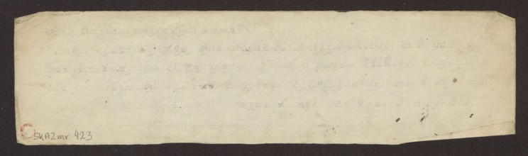 Buddhist manuscript page, unknown scribe-copyist, Tibetan Buddhist art; Page from a Tibetan
