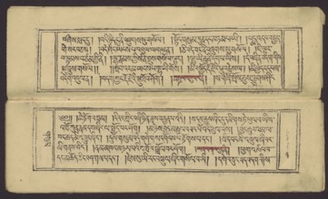 A set of two Buddhist texts - Collected Instructions on Refuge in the Three Jewels Tib. 'dri nang
