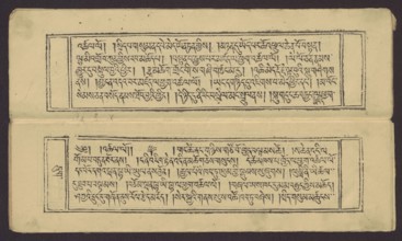 A set of two Buddhist texts - Collected Instructions on Refuge in the Three Jewels Tib. 'dri nang