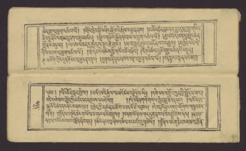 A set of two Buddhist texts - Collected Instructions on Refuge in the Three Jewels Tib. 'dri nang