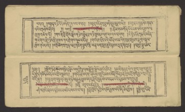 A set of two Buddhist texts - Collected Instructions on Refuge in the Three Jewels Tib. 'dri nang