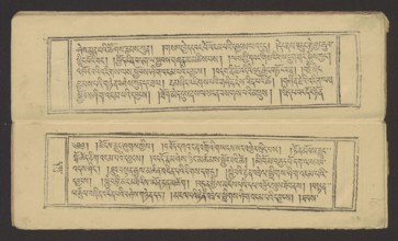 A set of two Buddhist texts - Collected Instructions on Refuge in the Three Jewels Tib. 'dri nang