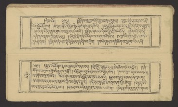 A set of two Buddhist texts—Collected Instructions on Refuge in the Three Jewels Tib. 'dri nang