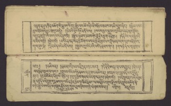 A set of two Buddhist texts — Collected Instructions on Refuge in the Three Jewels Tib. 'dri nang