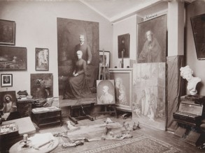 The Last Studio of Pantaleon Szyndler in Warsaw Painting studio of Pantaleon Szyndler 1846–1905 in