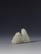 Paperweight — horse and monkey; maker, subject: horse and monkeys; materials/implements for