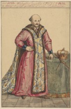 Portrait of King Wladyslaw Jagiello, after a painting at the Niasvizh Castle; draughtsman: