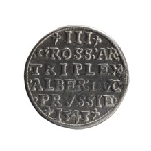 Obverse: Male bust in armour in profile turned to the right; short hair, long beard with sideburns.