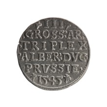trojak; maker: Schilling, Maciej mintmaster; co-creator: Decjusz, Jost Ludwik fl. 1528–1535, mint
