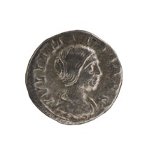 Denarius, Elagabalus 204–222; Roman emperor 218–222. Obv.: IVLIA MAESA AVG — Draped bust of Julia