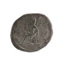 Denarius, Elagabalus Roman emperor 218–222. Obv.: IVLIA MAESA AVG — Draped bust of Julia Maesa