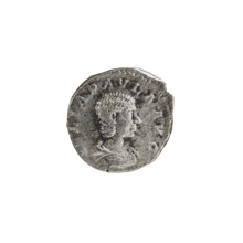 Denarius, Elagabalus Roman emperor 218–222 issuer, Julia Paula Roman empress 219–220. Obv.: