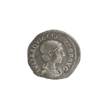 Denarius, Elagabalus Roman emperor 218–222. Issuer: Aquilia Severa Roman empress 221–222. Obverse: