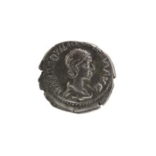 Denarius, Elagabalus 204–222; Roman emperor 218–222. Issuer: Aquilia Severa fl. 220–222; Roman