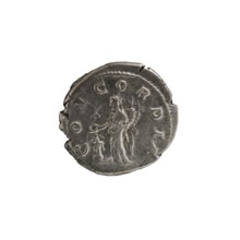Denarius, Elagabalus Roman emperor 218–222. Issuer: Aquilia Severa fl. 220–222; Roman empress