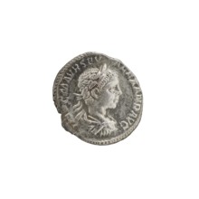 Denarius, Alexander Severus Roman emperor; 222–235 — iconography: Roman deities, Jupiter. Obverse: