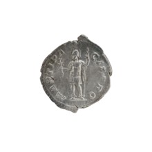 Denarius of Alexander Severus 208–235; Roman emperor 222–235. Obverse: Bust of Alexander Severus in