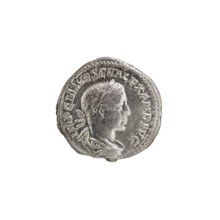 Denarius, Alexander Severus 208–235; Roman emperor 222–235. Obverse: IMPCMAVRSEVALEXANDAVG — Bust