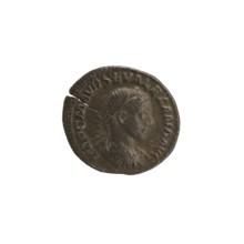 Denarius of Alexander Severus 208–235; Roman emperor 222–235. Obverse: Bust of Alexander Severus in