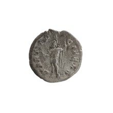 Denarius of Alexander Severus reigned 222–235. Obverse: Bust of Alexander Severus with laurel