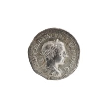 Denarius; personifications; Alexander Severus Roman emperor, 222–235 — iconography: Salus. Obv.: