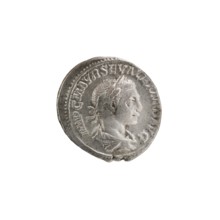Denarius, personifications, Alexander Severus Roman emperor; 222–235 — iconography: Salus. Obverse: