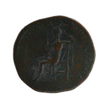 Sestertius; personifications; Alexander Severus Roman Emperor, 222–235 — iconography: Securitas.