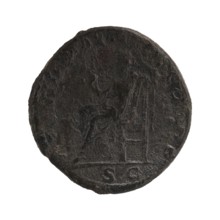 Sestertius; personifications; Alexander Severus Roman Emperor, 222–235 — iconography: Securitas.