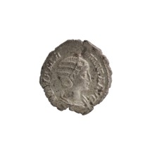 Denarius depicting Julia Mamaea ca. 180–235; Augusta 222–235 and Alexander Severus 208–235; Roman