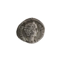 Denarius depicting Julia Mamaea ca. 180–235; Augusta 222–235 and Alexander Severus 208–235; Roman