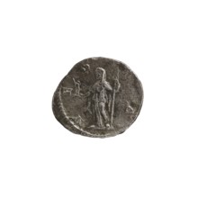 Denarius of Julia Mamaea ca. 180–235; Augusta 222–235 and Alexander Severus 208–235; Roman emperor