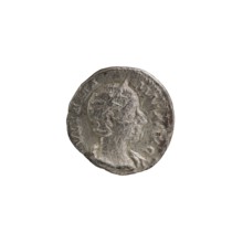 Denarius depicting Julia Mamaea ca. 180–235; Augusta 222–235 and Alexander Severus 208–235; Roman