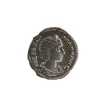 Denarius featuring Julia Mamaea ca. 180–235; Augusta 222–235 and Alexander Severus 208–235; Roman