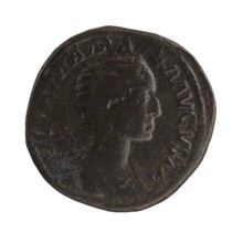Sestertius depicting Julia Mamaea ca. 180–235 and Alexander Severus 208–235, Roman emperor 222–235;