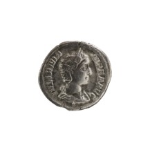 Denarius depicting Julia Mamaea ca. 180–235; Augusta 222–235 and Alexander Severus 208–235; Roman