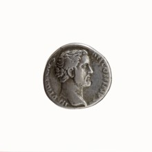 Denarius, Hadrian 76–138; Roman emperor 117–138 issued under Antoninus Pius 86–161; Roman emperor